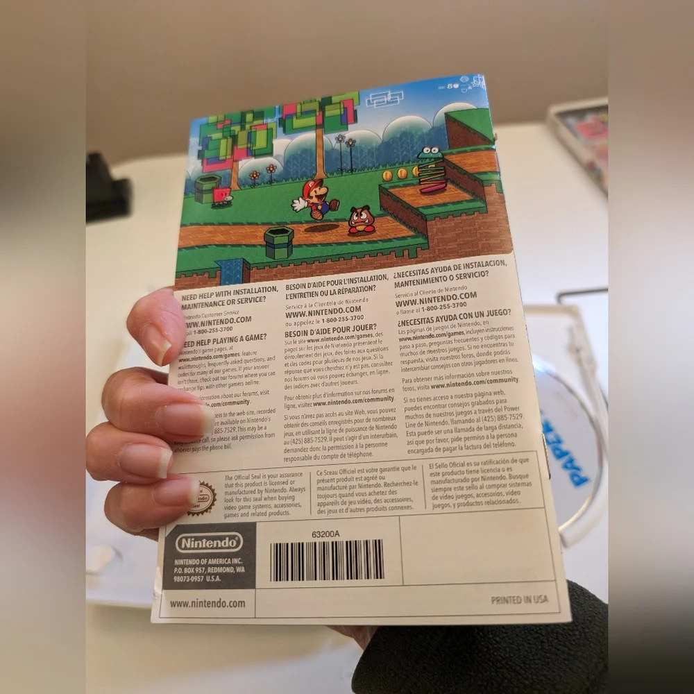 Nintendo Super Paper Mario Wii 2007, w instructions Original Owner, Tested